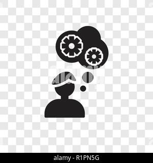 Impostazioni utenti icona vettore isolato su sfondo trasparente, le impostazioni utenti trasparenza concetto del logo Illustrazione Vettoriale