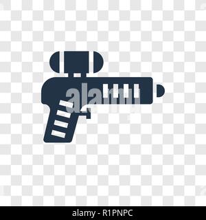 Paintball Icona vettore isolato su sfondo trasparente, Paintball trasparenza concetto del logo Illustrazione Vettoriale