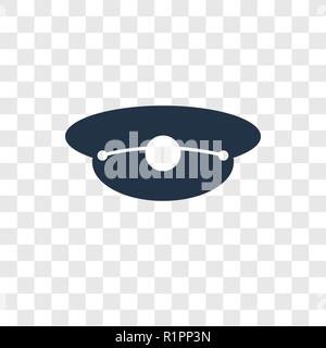 Capitano icona vettore isolato su sfondo trasparente, Capitano trasparenza concetto del logo Illustrazione Vettoriale
