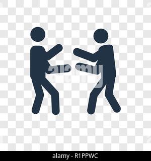 Boxing Icona vettore isolato su sfondo trasparente, boxe trasparenza concetto del logo Illustrazione Vettoriale