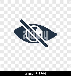 Occhio privato icona vettore isolato su sfondo trasparente, occhio privato trasparenza concetto del logo Illustrazione Vettoriale
