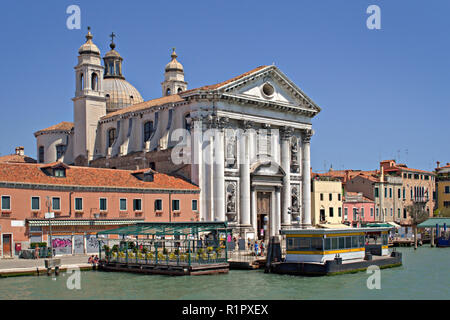 Chiesa di Santa Maria del Rosario sul canale della Giudecca, Venezia, Italia Foto Stock