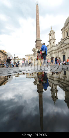 Piazza Navona a Roma. Foto Stock