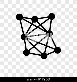 Algoritmo icona vettore isolato su sfondo trasparente, algoritmo trasparenza concetto del logo Illustrazione Vettoriale