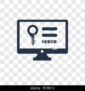 Parole chiave icona vettore isolato su sfondo trasparente, parole chiave trasparenza concetto del logo Illustrazione Vettoriale