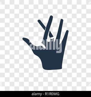 Promessa icona vettore isolato su sfondo trasparente, promessa trasparenza concetto del logo Illustrazione Vettoriale