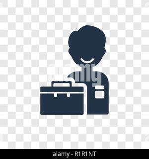 Lavoratore icona vettore isolato su sfondo trasparente, lavoratore trasparenza concetto del logo Illustrazione Vettoriale