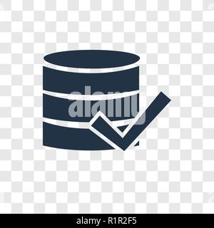 Verifica l'icona vettore isolato su sfondo trasparente, verifica la trasparenza concetto del logo Illustrazione Vettoriale