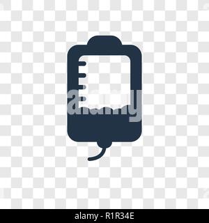 La trasfusione di sangue icona vettore isolato su sfondo trasparente, la trasfusione di sangue trasparenza concetto del logo Illustrazione Vettoriale