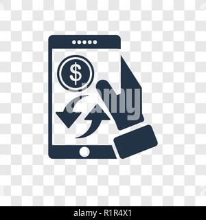 Metodo di pagamento icona vettore isolato su sfondo trasparente, metodo di pagamento trasparenza concetto del logo Illustrazione Vettoriale