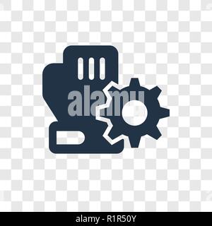 I guantoni icona vettore isolato su sfondo trasparente, i guantoni trasparenza concetto del logo Illustrazione Vettoriale