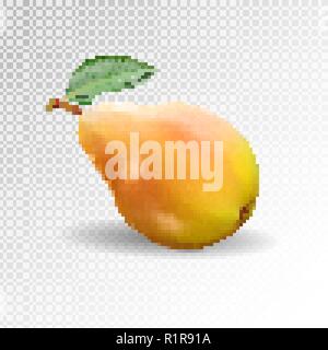 Pera realistiche. Il vettore 10EPS. pera, sacco da boxe, sfera di punzonatura, punchbag, punchball. 3d illustrattion Illustrazione Vettoriale