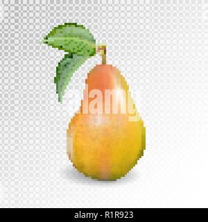 Pera realistiche. Il vettore 10EPS. pera, sacco da boxe, sfera di punzonatura, punchbag, punchball. 3d illustrattion Illustrazione Vettoriale