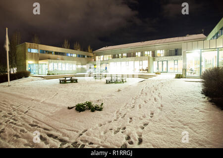 Reykjavik city hostel vista esterna di ghiaccio durante il periodo invernale Foto Stock