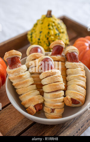 Scary mummie di salsiccia Foto Stock