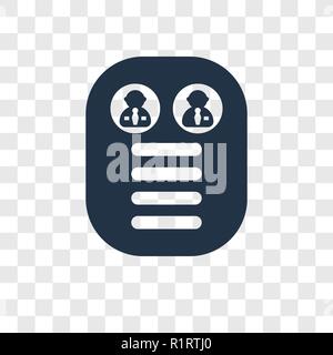 Profilo personale icona vettore isolato su sfondo trasparente, Profilo personale trasparenza concetto del logo Illustrazione Vettoriale