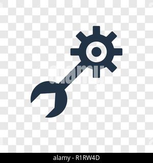 Strumenti icona vettore isolato su sfondo trasparente, strumenti di trasparenza il concetto di logo Illustrazione Vettoriale