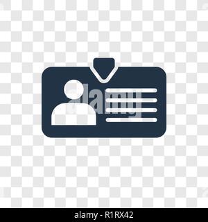 Id Card icona vettore isolato su sfondo trasparente, Id Card trasparenza concetto del logo Illustrazione Vettoriale