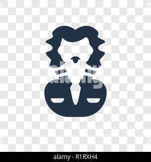 Avvocato icona vettore isolato su sfondo trasparente, Avvocato trasparenza concetto del logo Illustrazione Vettoriale