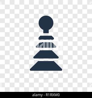 Giocattolo piramidale icona vettore isolato su sfondo trasparente, piramidale Toy trasparenza concetto del logo Illustrazione Vettoriale