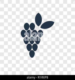 Uve icona vettore isolato su sfondo trasparente, Uva trasparenza concetto del logo Illustrazione Vettoriale