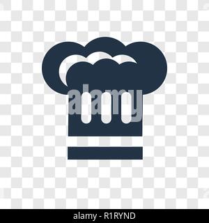 Lo Chef hat icona vettore isolato su sfondo trasparente, Chef hat trasparenza concetto del logo Illustrazione Vettoriale