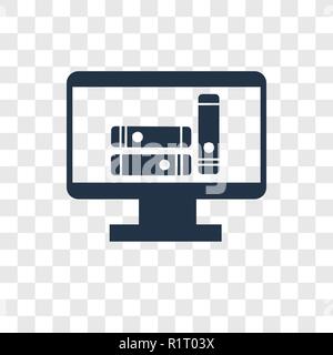 Ebook icona vettore isolato su sfondo trasparente, Ebook trasparenza concetto del logo Illustrazione Vettoriale