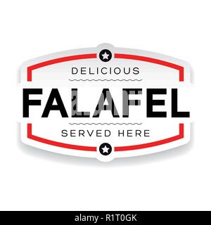 Falafel vintage etichetta di segno Illustrazione Vettoriale