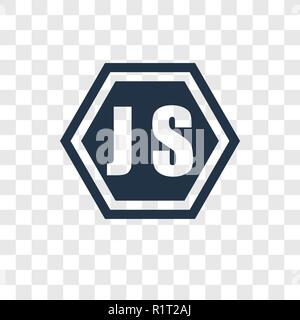 Java script icona vettore isolato su sfondo trasparente, Java script trasparenza concetto del logo Illustrazione Vettoriale
