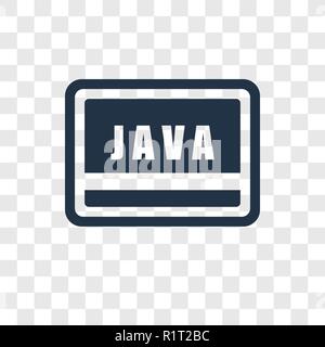 Java icona vettore isolato su sfondo trasparente, Java trasparenza concetto del logo Illustrazione Vettoriale