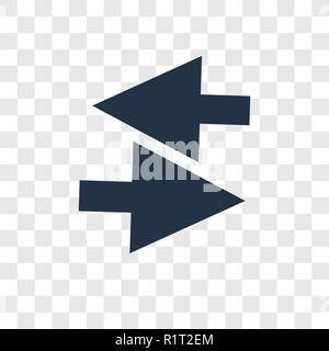 Cambio icona vettore isolato su sfondo trasparente, Exchange trasparenza concetto del logo Illustrazione Vettoriale