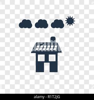 Pannello solare icona vettore isolato su sfondo trasparente, pannello solare trasparenza concetto del logo Illustrazione Vettoriale