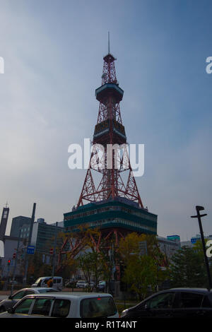 Il centro di Torre della TV a Sapporo, Giappone. Foto Stock