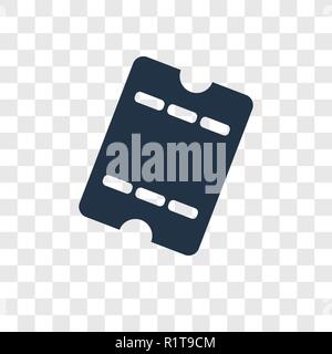 ETicket icona vettore isolato su sfondo trasparente, eTicket trasparenza concetto del logo Illustrazione Vettoriale