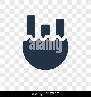 Grafico a barre icona vettore isolato su sfondo trasparente, il grafico a barre della trasparenza il concetto di logo Illustrazione Vettoriale