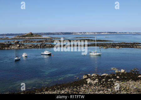 Il porto di Herm Island, Isole del Canale, REGNO UNITO Foto Stock