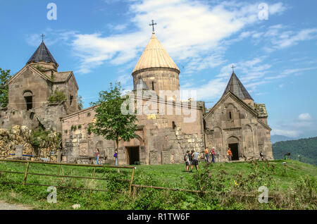 Dilijan, Armenia, 24 agosto 2018: Intero monastero Goshavank complesso nel villaggio di gosh, situato nei pressi di Dilijan city Foto Stock