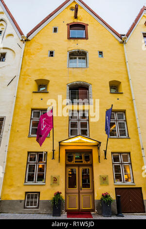 Il Three Sisters Hotel. Tallinn, Harju County, Estonia, paesi baltici, Europa. Foto Stock