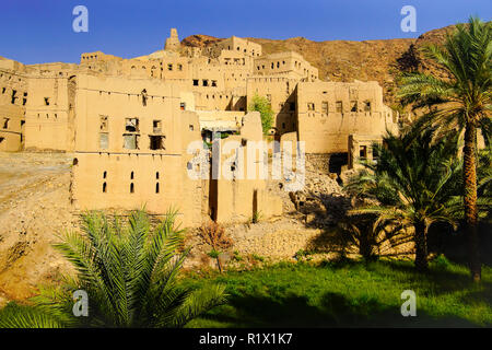 Birkat Al Mouz o Bait al Subah in Harat al Saybani fuori Nizwa, Oman. Foto Stock