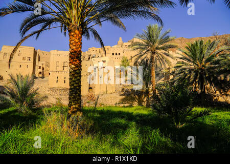 Birkat Al Mouz o Bait al Subah in Harat al Saybani fuori Nizwa, Oman. Foto Stock