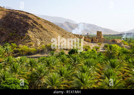 Birkat Al Mouz o Bait al Subah in Harat al Saybani fuori Nizwa, Oman. Foto Stock