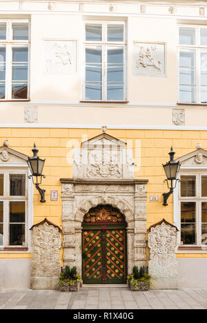 Casa della Fraternità di teste di nero, la Città Vecchia di Tallinn, Estonia, Europa Foto Stock