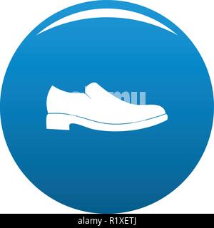 Gli uomini scarpa vettore icona cerchio blu isolato su sfondo bianco Illustrazione Vettoriale