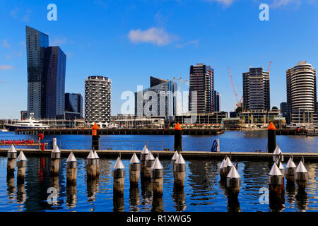 Città del litorale, New Quay, Melbourne Docklands, Marina, Australia Foto Stock