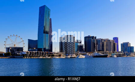 Città del litorale, New Quay, Melbourne Docklands, Marina, Australia Foto Stock