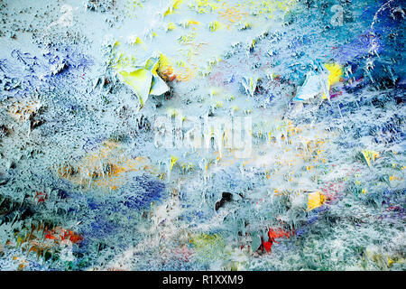 Ginevra - Svizzera, 27 febbraio 2014. Il pittore spagnolo Miquel Barceló è l'artista dietro il colorato soffitto dei diritti umani e di alleanza di civiltà Camera (XX) presso l Ufficio delle Nazioni Unite a Ginevra, il Palais des Nations. Le forme di stalattiti sono ispirate dalla natura. Foto Stock