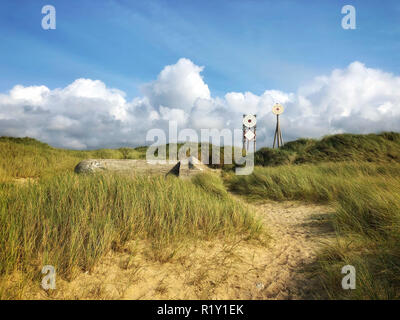 Sulla spiaggia nel tuo parco nazionale, Jutland, Danimarca Foto Stock