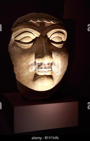 Assira scultura in pietra presso il British Museum di Londra, Regno Unito Foto Stock