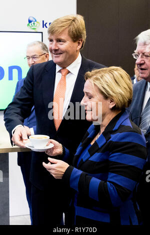 Ahoy Rotterdam, Paesi Bassi. Xv Nov, 2018. Re Willem-Alexander dei Paesi Bassi visiti la trentesima Conferenza olandese della difesa e della sicurezza nel settore Ahoy Rotterdam, Paesi Bassi, 15 novembre 2018. Credito: Patrick van Katwijk/ |/dpa/Alamy Live News Foto Stock