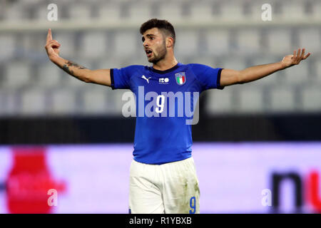 Ferrara, Italia. 15 Novembre, 2018. PATRICK CUTRONE (Italia) calcio amichevole Italia vs Inghilterra u21 Ferrara Italia Novembre 15, 2018 foto di Filippo Rubin Credito: Filippo Rubin/Alamy Live News Foto Stock